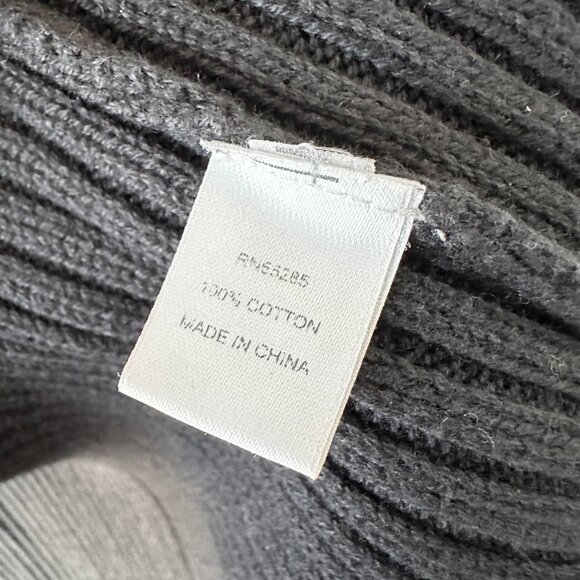 Express Men's XL Black Ribbed Full Zip-Up Sweater 100% Cotton - Picture 7 of 16